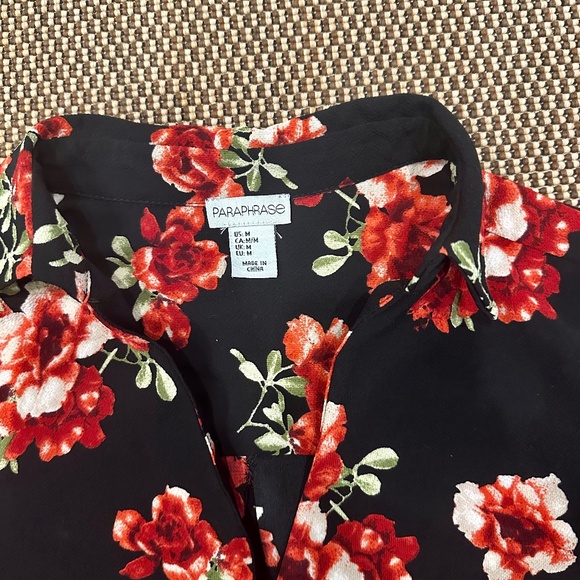PARAPHRASE LADIES FLORAL BLOUSE MEDIUM - Picture 3 of 5